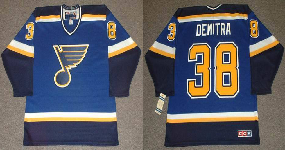 2019 Men St.Louis Blues #38 Demitra blue CCM NHL jerseys